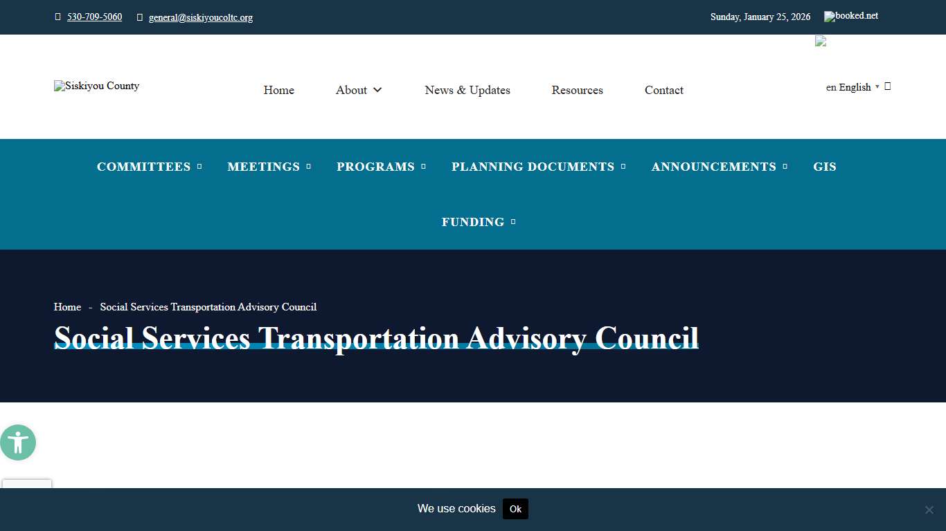 Social Services Transportation Advisory Council Meeting Transit Needs